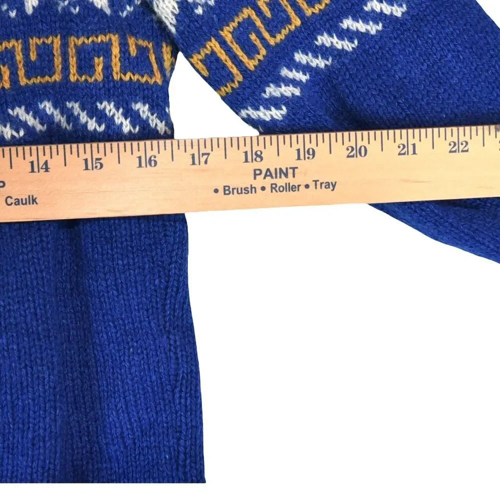 Cambridge Dry Goods Wool Sweater Blue Nordic Fair Isle Pullover Women’s Vintage - Picture 5 of 7
